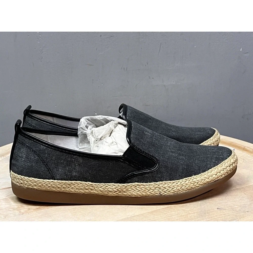 Great Northwest Clothing Company Slip On Womens 10M Black Sally Espadrille Flats